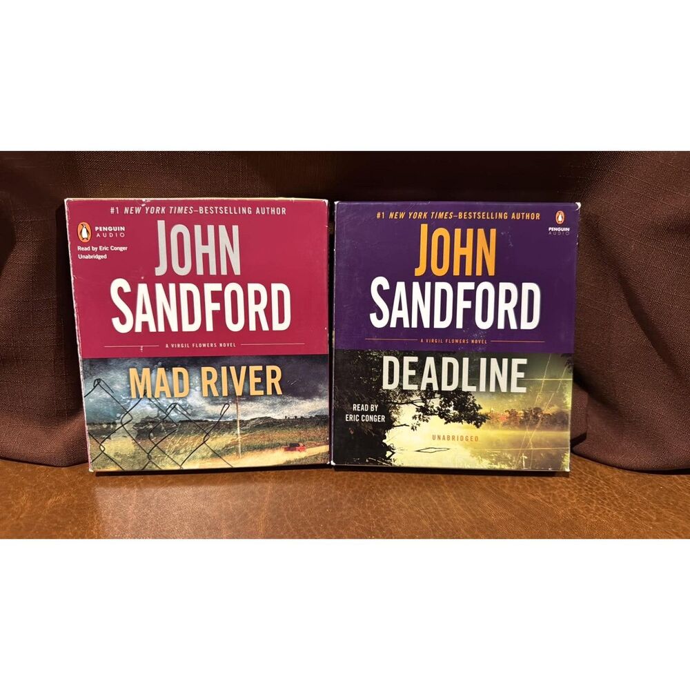 John Sandford Lot of 2 Audiobook  Books On CD Mad River & Deadline
